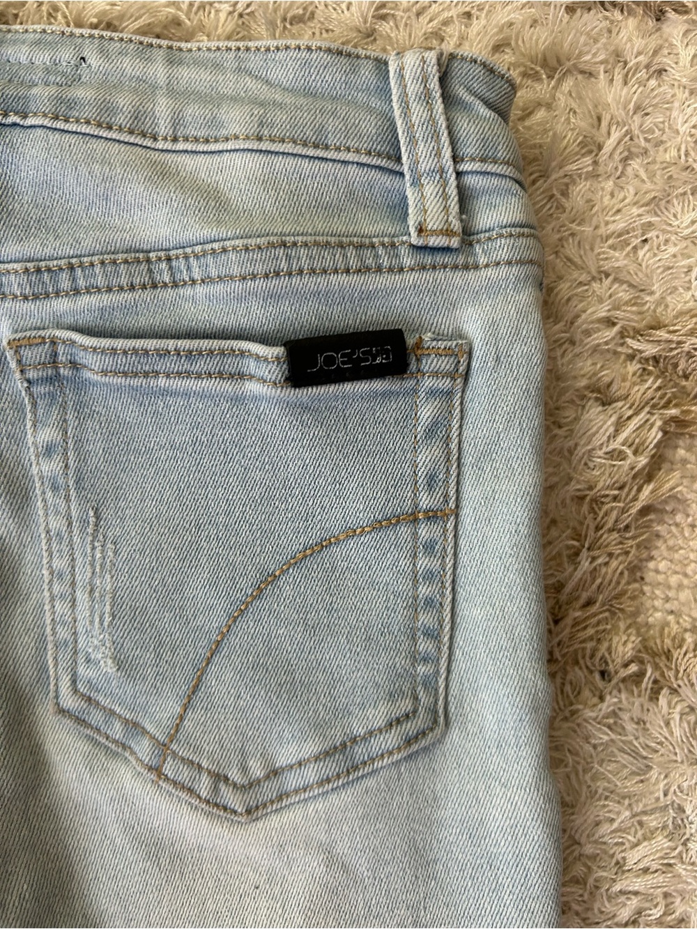 Girl’s Joe’s jeans lightly distressed and frayed hem
